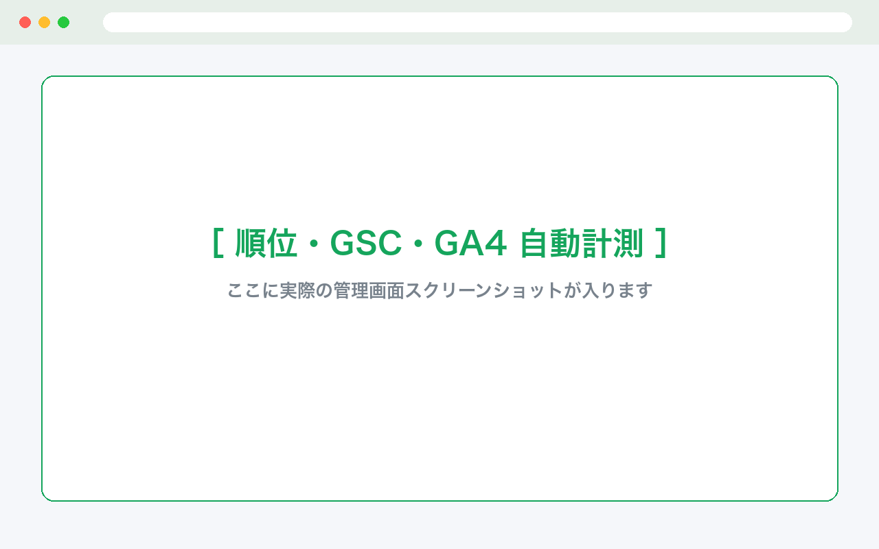 順位・GSC・GA4の自動計測